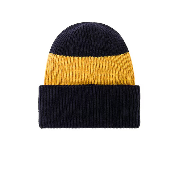 Moncler X Palm Angels Beanie Cap Men OS Navy Yellow Colorblock Knit Wool Hat NWT - Picture 8 of 14